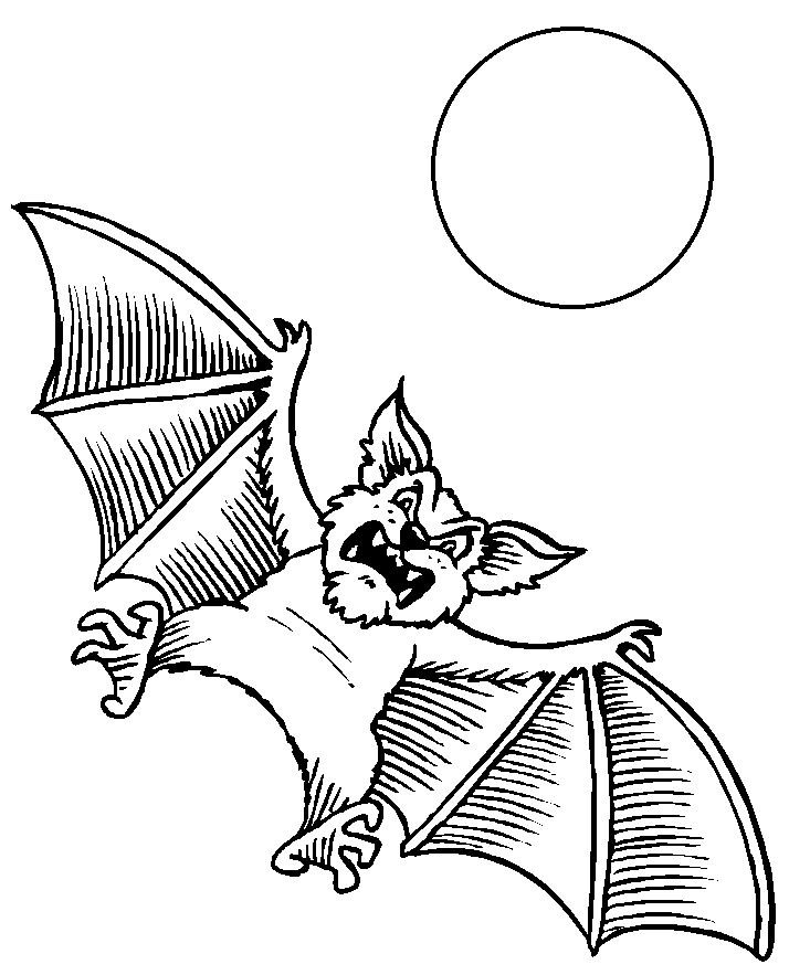 coloriage chauve souris vampire